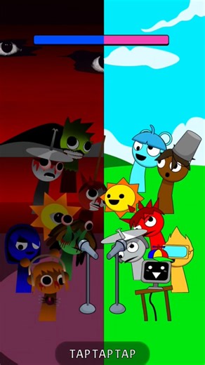 Sprunki Challenge Left Right Me Fun Computer vs Oren #sprunki #animation