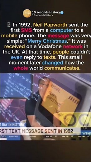 The First Text Message Ever Sent! #shorts #TextMessage #TechHistory #HistoryShorts