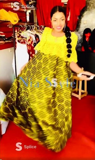 Une robe en wax et dentelle