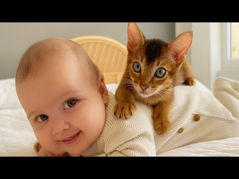 OMG 😍 Abyssinian Cat Meets Newborn — CUTENESS OVERLOAD!