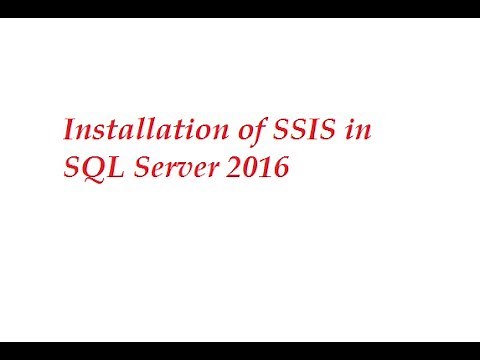 Install SSIS in SQL SERVER 2016