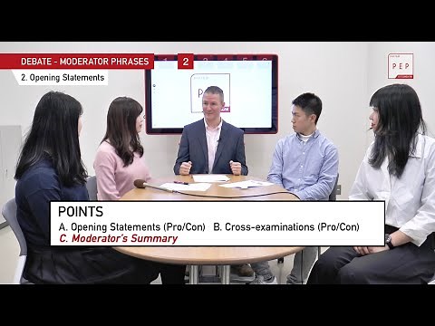 P3 Debate - Moderator Phrases