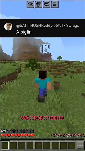 Running until i find Piglin in Minecraft #shorts #minecraft #find #minecraftchallenge