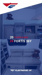 1.7K views · 23 reactions | The Fortis 36Y is the perfect vacation ride or your forever home with a private second bed and bath! Top Features: ❤️️ Stainless Steel Appliances ❤️️ Midsection Full Bathroom ❤️️ Private guest room in the back AKA the Kid Kave ❤️️ Half Bath for Guests/Kids For more information comment KAVE! #fleetwoodfamilyfun #fleetwoodrv #rvlife #classarv #rvhomeschool #bunkrv #fulltimerver #shorts | Fleetwood RV | Facebook