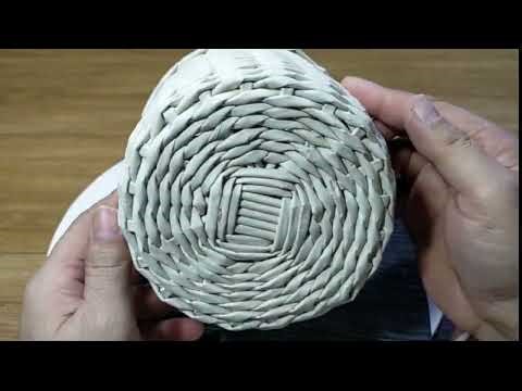 How To Make Tissue Holder with Lid Cover / Diy Weaving basket 🧺 