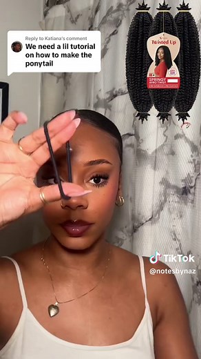 How to Create a Quick Natural Ponytail with Braiding Hair