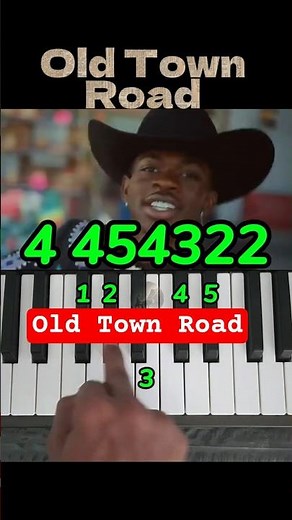 Old Town Road Easy Piano Tutorial #shorts #oldtownroad #pianotutorial
