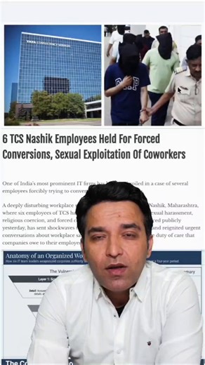 This is actually happening in @TCS can’t imagine it. Girls were being harassed and pressured to convert, and boys were being told to offer namaz and eat beef. And still, HR was ignoring these cases, which have reportedly been going on for the past 4 years. Four years is a long time.The main point is that only 6 people have been caught so far who knows how many more are involved in such crimes, and how many victims are too scared to come forward. Many girls and boys work far away from their famil