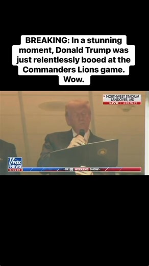 BREAKING: In a stunning moment, Donald Trump was just relentlessly booed at the Commanders Lions game. Wow. | Democratic Wins Media