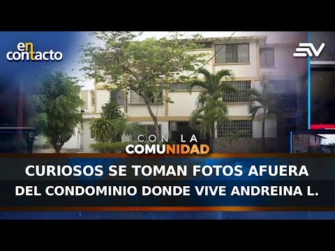 Curious onlookers take photos outside the condominium where Andreina L. lives | In Contact | Ecua...