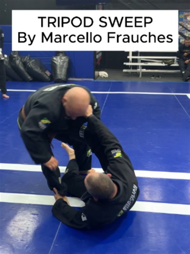 0104BASIC TRIPOD SWEEP Professor Marcello Frauches demonstrates a basic tripod sweep from open guard. Watch how he controls his partner, places his feet, and takes away their balance to finish the sweep. #BJJ #BrazilianJiuJitsu #TripodSweep #OpenGuard #GuardSweeps #Grappling #JiuJitsuTechnique