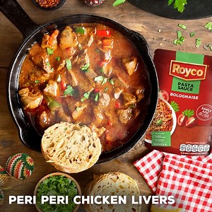 200 reactions · 3 comments | #RoycoFestiveFeasts ✨️ Spice up your family get-togethers with our creamy Peri Peri Chicken Livers – great as a starter and SO quick & easy to make with Royco’s versatile new Bolognaise Sauce  Get the recipe: www.royco.co.za/recipes/peri-peri-chicken-livers | Royco | Facebook