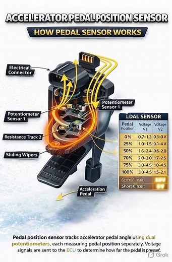 Accelerator Pedal Position Sensor Explained | How Pedal Sensor Works in Modern Cars 🚗⚡