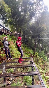 108K views · 72 reactions | Spiderman takes zip line across 850ft high waterfall | Science, Tech and Universe | Facebook