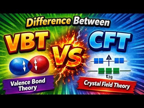 VBT vs CFT Explained in One Shot | Difference Between Valence Bond Theory and Crystal Field Theory