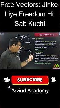 😱 Free Vectors = Jinke Liye Freedom Hi Sab Kuch! ⚡ | CBSE Class 11 Physics