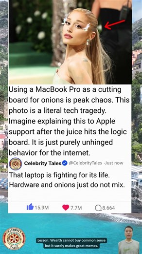 Does using a high-end laptop as a kitchen tool mean you have finally made it?
