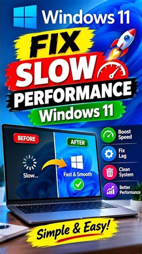 Windows 11 Running Slow? 🚀 Fix Slow Performance in 1 Minute!