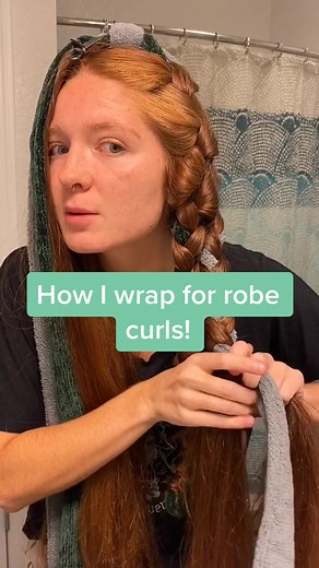 Chubby Redhead Woman Robe Curls Tutorial