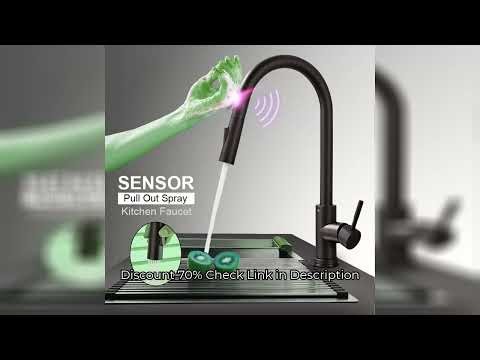 Black Pull Out Sensor Kitchen Faucet Touch Control Faucet 2 Function Mixer For Sink Tap Sprayer Sing