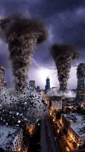 Natural disaster: Tornado destroys city #shortfeed #naturaldisaster