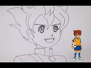 رسم تنيما- أنمي أبطال الكرة(イナズマイレブン) خطوة بخطوة بالرصاص والتخطيط الجزء الاول Part1