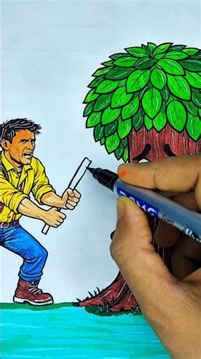 Don't cut trees 🎄 #art #drawing #trending #viral #shorts #short