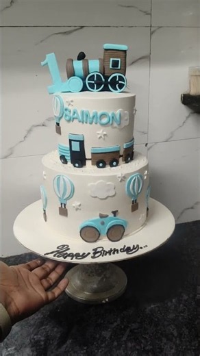 Pretty And Unique Train Theme Birthday Cake | TrainCake For Kids | ‪@SAFRUDDINCHEF‬