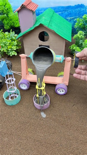 😱Amazing Mini Tractor Pillar Making Machine |Real Working DIY Build #shorts #youtubeshorts