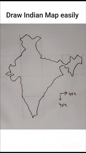 How to draw Indian Map easily #indiamapdrawing #map