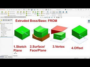 Start Conditions in Extruded Boss Base Feature in Solidworks