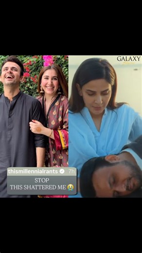 Galaxy Lollywood on Instagram: "Usman Mukhtar's wife gets emotional reacting to his death scene as Raza in 'Pamaal'. 💔😭 #UsmanMukhtar #SabaQamar #Pamaal"