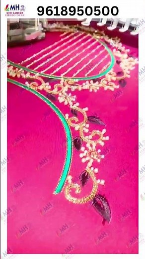 New Maggam Work Design MH Computer Embroidery #computerembroiderymachine