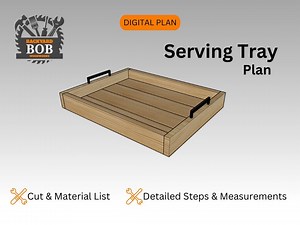 Simple DIY Serving Tray Plan / Digital Plans / Woodworking Plans / Build Plans / DIY - Etsy