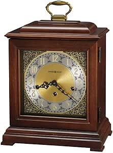 Howard Miller Boise City Mantel Clock 547-638 – Windsor Cherry Finish, Brass Finished Dial, Vintage Home Decor, Key-Wound, Triple-Chime Movement