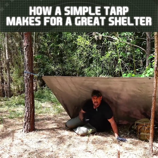226K views · 3.1K reactions | How a simple tarp makes for a great shelter... #SurvivalSummit #Survival #Bushcraft #Backpacking #BugOut #BugOutBag | The Survival Summit | Facebook