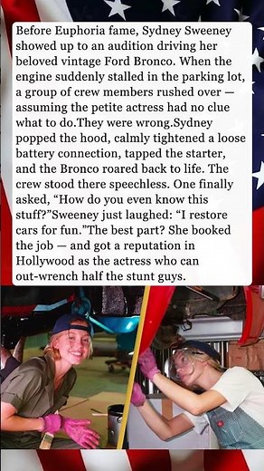 The Day Sydney Sweeney Fixed a Classic Car… and Shocked Everyone Watching
