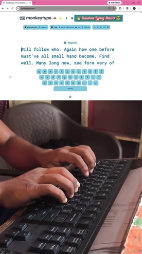 98 WPM Typing Speed | Fast Typing Speed with All Keys Include #fasttyping #raushantypingmaster