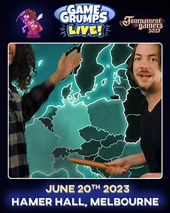 2.9K views · 78 reactions | Melbourne! Don't miss our LIVE show Tournament of Gamers on June 20th! Get the best seats before they're gone! Tickets: https://bit.ly/ToGMelbourne | Game Grumps | Facebook