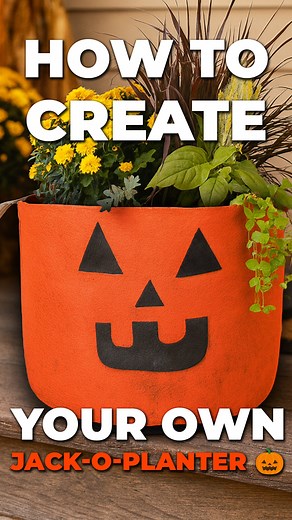 Many of you asked how to make your own Jack-O-Planter with an orange Smart Pot, so here’s the repost from last fall’s how to video 🎃 What you’ll need: • 15 Gallon Vivid Orange Smart Pot • Iron on fabric for eyes, nose, mouth • Wax or ironing paper to protect the pot • Regular household iron Quick steps: 1. Cut your face pieces 2. Set the Smart Pot flat on a table 3. Place the pieces where you want them 4. Cover with wax paper and press with the iron 5. Let it cool, transplant in a fall arrangem