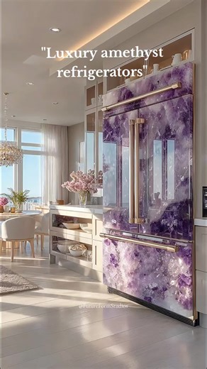 Luxury Amethyst Refrigerator Redefines Kitchen Design