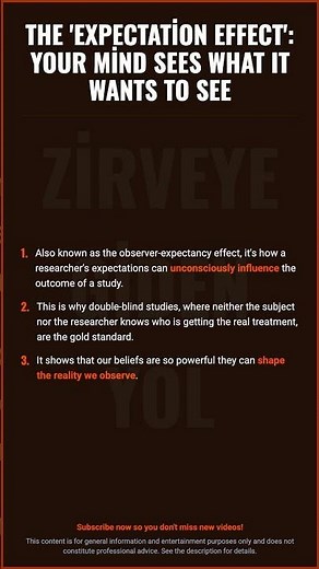 The 'Expectation Effect': Your Mind Sees What It Wants to See\n\nAlso kn...