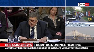 9.9K views · 51 reactions | Attorney General nominee William Barr: "I believe it is vitally important that the special counsel be allowed to complete his investigation." https://abcn.ws/2DbQKDC | ABC News | Facebook