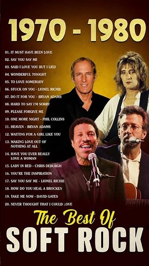 Eric Clapton, Elton John, Phil Collins, Lionel Richie, Rod Stewart ~ Soft Rock Ballads 70s 80s 90s