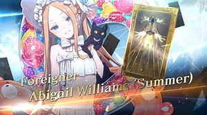 Introducing ★5 (SSR) Abigail Williams (Summer) who is featured during the Servant Summer Camp! Pickup 2 Summon (Daily)! "Let's dream a dream together. A young girl who stands at the doorway of an endless dreamland." For more information, visit https://fate-go.us/news/?category=NEWS&article=/iframe/2022/0718_ssc_pu2/ | Fate/Grand Order USA