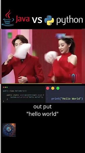 A funny visualization of java vs Python | Funny Shorts | Meme java vs python #coding #code #ai