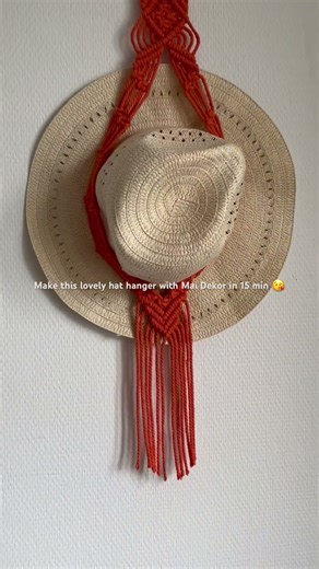 Macramé hat hanger for completely beginners