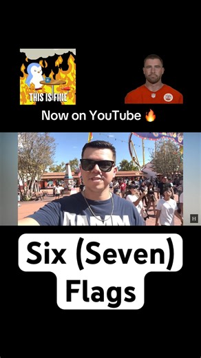 6 7 Travis Kelce Flags Week 23 #sixflagsfiestatexas #sixflags #foryou