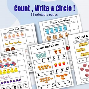Count and Write Numbers 1-10 | Math Skills Activity (digital Download) - Etsy Canada