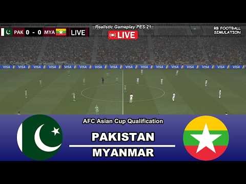 Pakistan vs Myanmar | AFC Asian Cup Qualification 2026 | Simulation eFootball PES 21